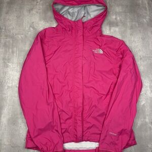 North Face Jacket Womens S Pink Hooded HyVent Waterproof Outdoor Rain Coat Hike